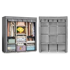 Großer Kleiderschrank aus Stoff mit Einlegeböden