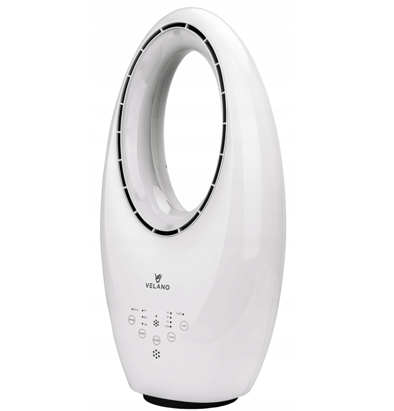 Bezlopatkový ventilátor s LED podsvícením a dálkovým ovládáním