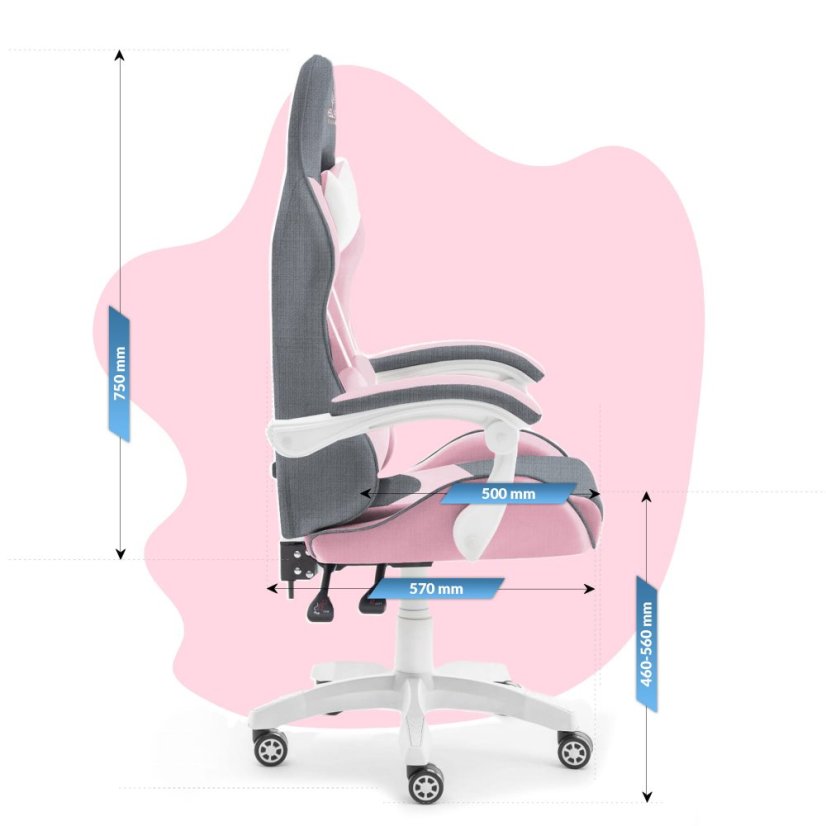 Gyermek játszószék Rainbow rózsaszín - szürke