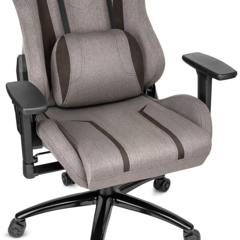 Ergonomski igralni stol HC-1013 - siva prevleka iz kakovostne tkanine