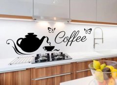 Zidna naljepnica za kuhinju za ljubitelje kave