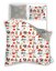 Коледно спално бельо от микрофибър и сатен, бяло, със снежни човеци и подаръци
