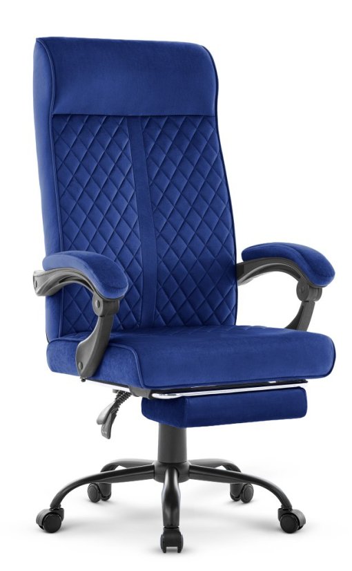 Scaun de birou ergonomic HC-1030, cu șezut cu arc și o capacitate de încărcare de 120 kg – albastru