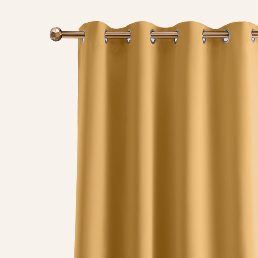 Modern sötétítő függöny 140 x 280 cm - mustársárga