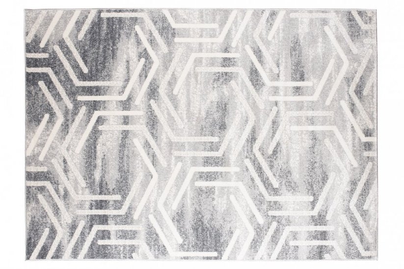 Světlý designový koberec s geometrickým vzorem - Rozměr koberce: Šířka: 80 cm | Délka: 150 cm