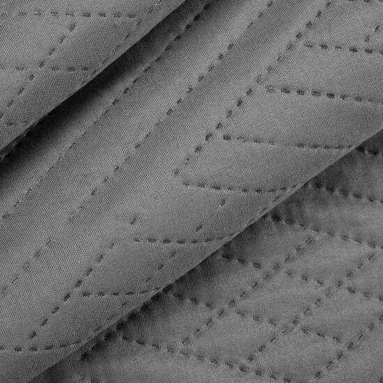 Copriletto moderno grigio con motivo geometrico