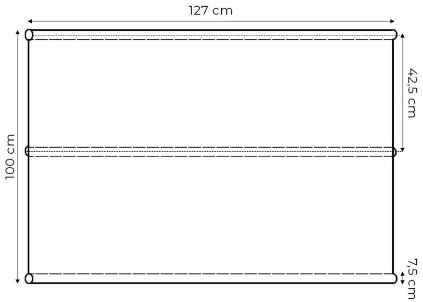 Зелена резервна възглавница за люлка 127x100 cm