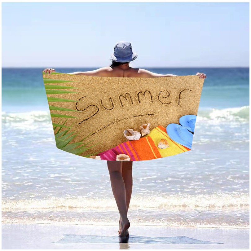 Brisača za plažo s poletnim motivom 100 x 180 cm