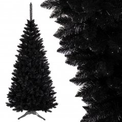 Brad de Crăciun negru 220 cm