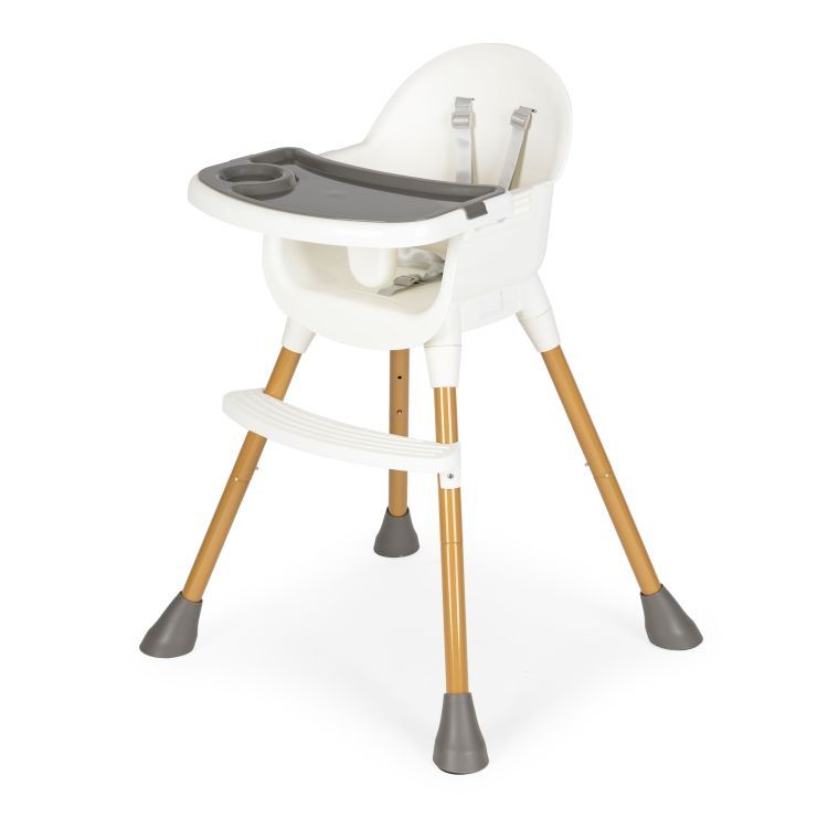 Dětská jídelní židlička na krmení v bílé barvě