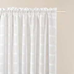 Vysoce kvalitní bílý závěs  Maura  se závěsnou páskou 140 x 250 cm