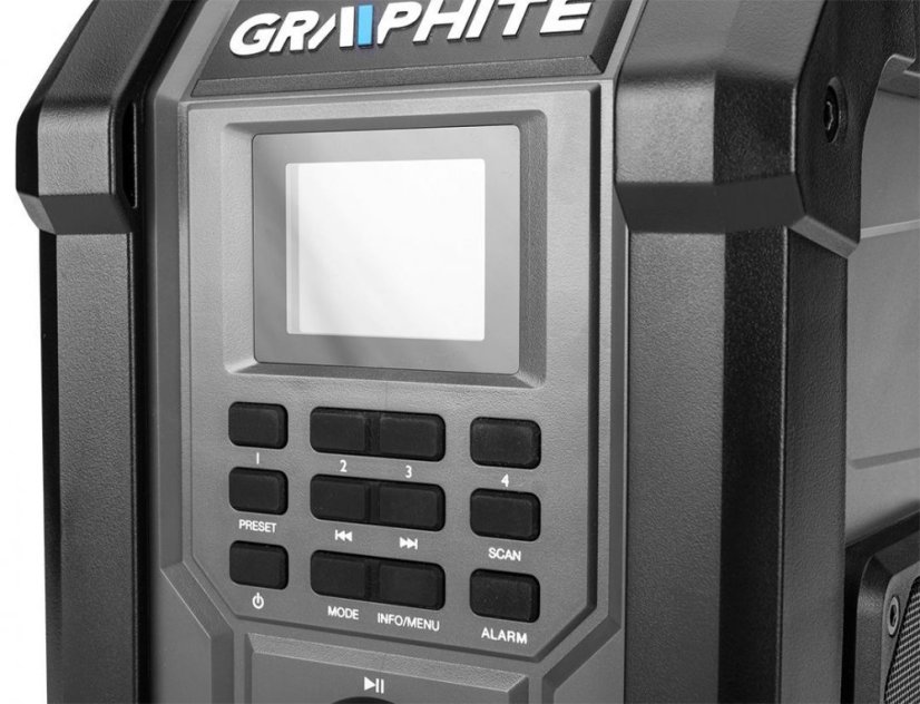 Stavebné rádio značky Graphite Energy+ 