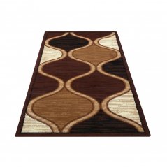 Elegantný koberec v odtieňoch hnedej