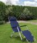 Relaxačné záhradné ležadlo modrej farby