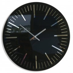 Stilvolle schwarze Uhr für das Wohnzimmer, 50 cm