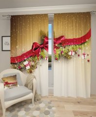 Moderna božična zavesa za dnevno sobo