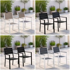 Set 2 záhradných stoličiek s nosnosťou 150 kg