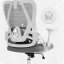 CABRO C507 scaun ergonomic cu suport lombar și pentru cap reglabil, gri