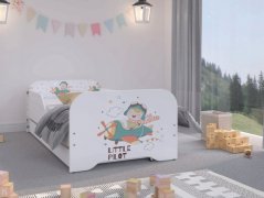 Modernes Kinderbett für kleine Piloten 140 x 70 cm