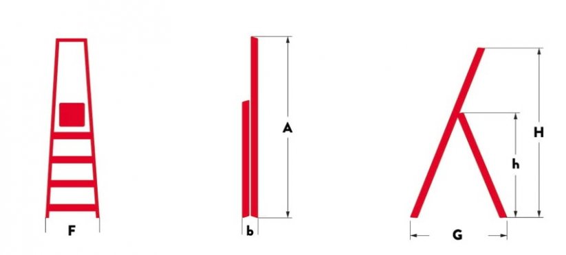 Jednostranný schodíkový rebrík 4-stupňový