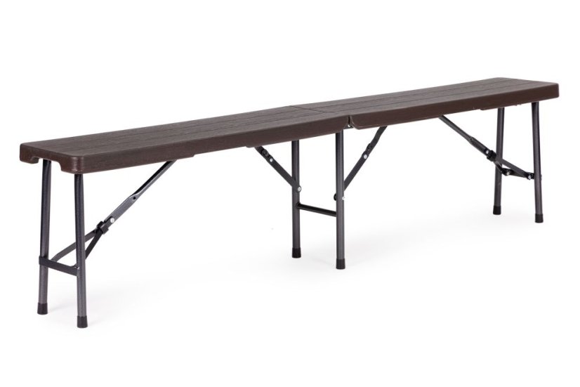 Set za kampiranje 180cm + 2 klupe u smeđoj boji