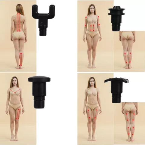 Pistola massaggiante + 12 testine massaggianti, incluso il beccuccio refrigerante