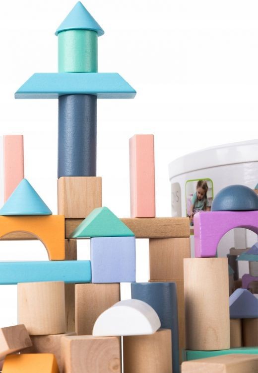 Cubi colorati in legno per bambini 100 pz