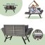 Gartenbank 2in1 aus Polyrattan 176 × 56 × 81 cm