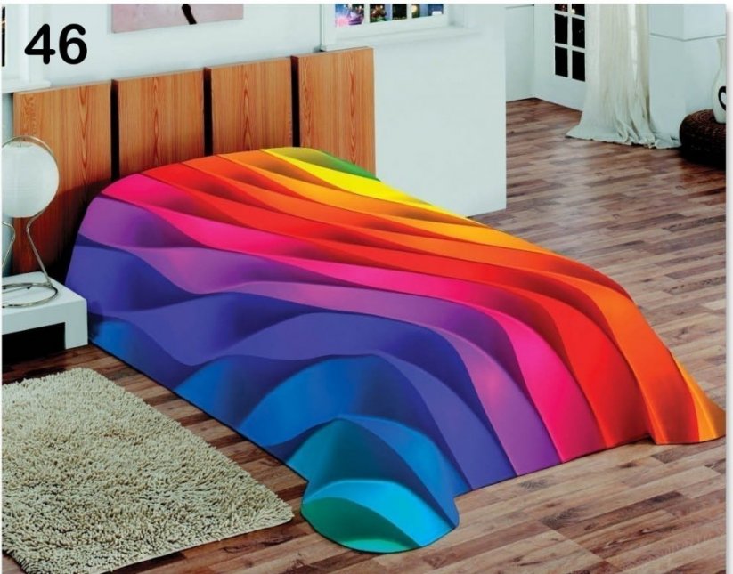Farebná luxusná deka s 3D efektom dúhy
