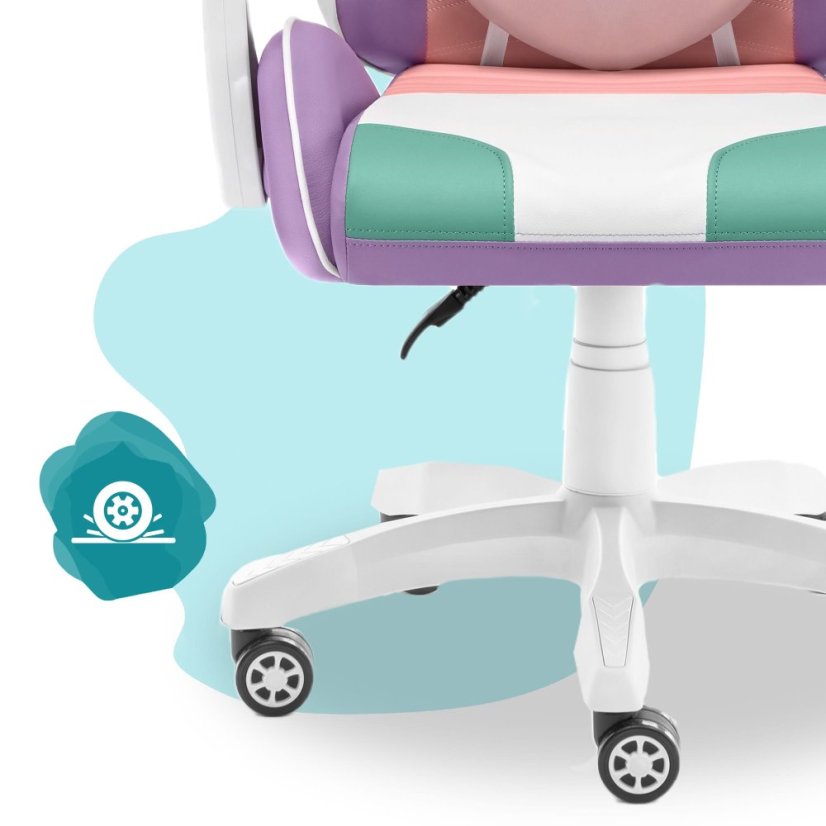 Detské herné kreslo Rainbow pastelovej farby