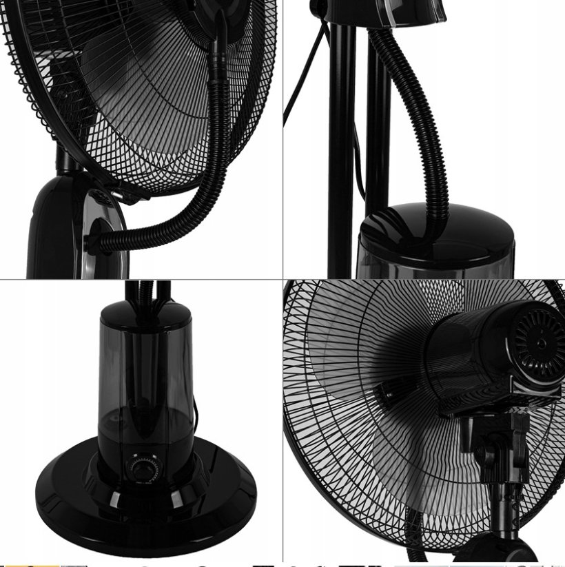 MalTec WATERFALL AROMA podlahový ventilátor čierny