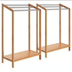 Bambusz törölközőtartó - 2 darabos szett