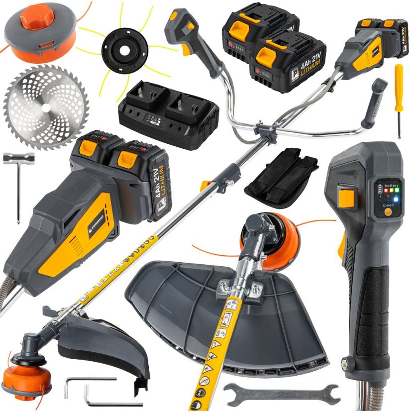 Akumulátorový krovinorez 42V - 2x 4Ah batéria, 380 mm, bezkefový motor