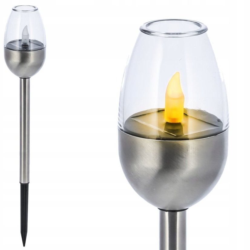 Solar-Gartenlampe mit Flammeneffekt