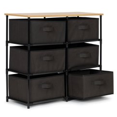 Moderný regál, organizér so 6 šuflíkmi