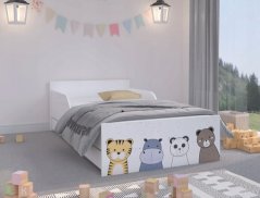 Charmantes Kinderbett mit Tieren 160 x 80 cm