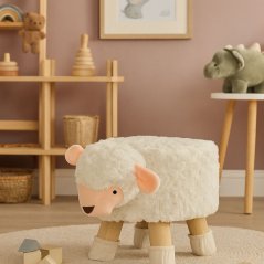 Kinderhocker mit Schafmotiv