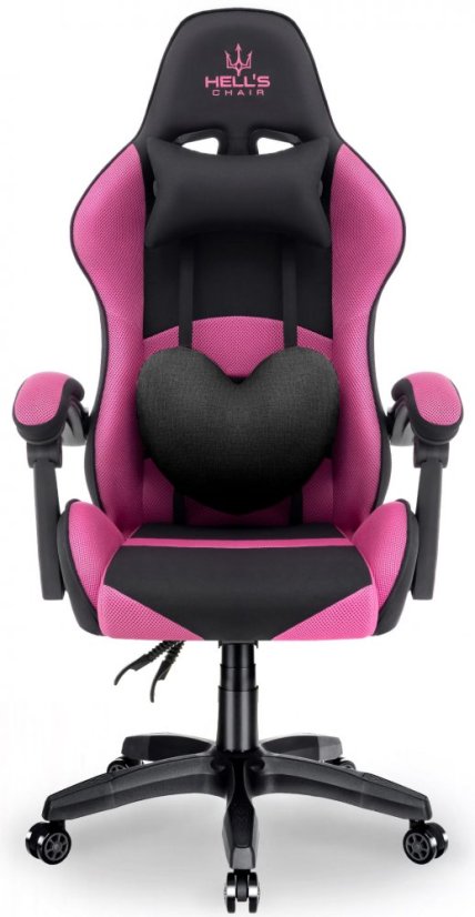 Herní židle Rainbow Pink-Black Mesh