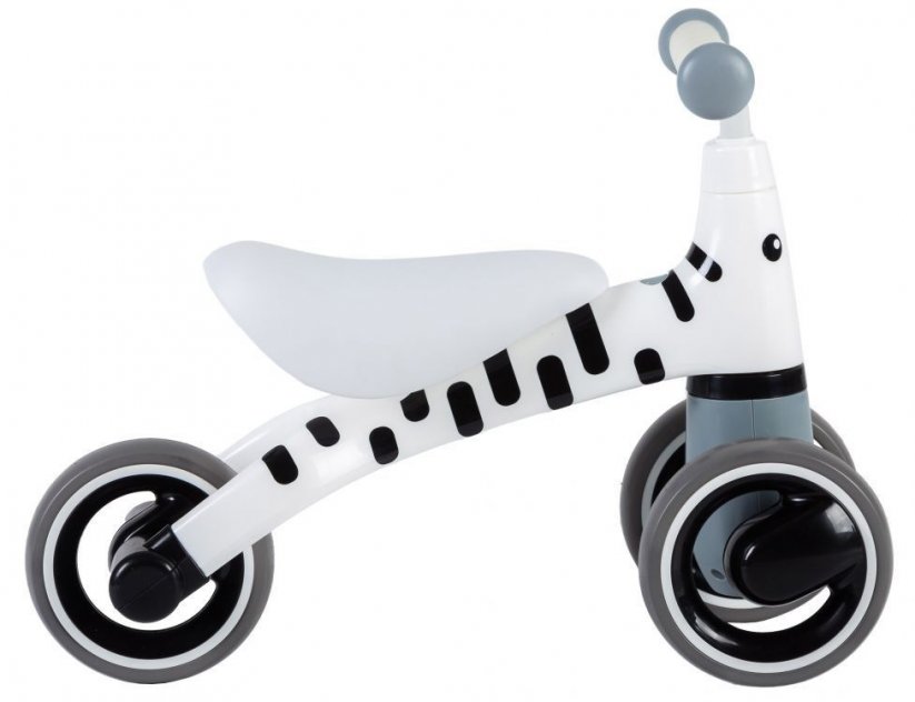 Bicicletta seza pedali con motivo zebrato per bambini