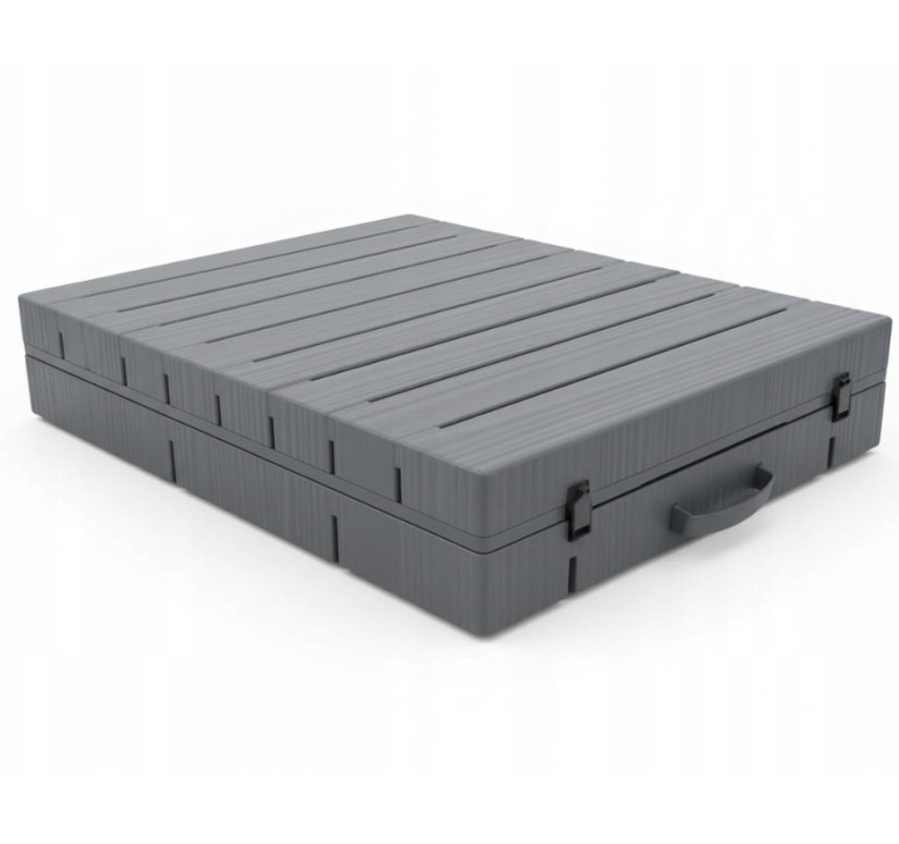 Robustné záhradné ležadlo k bazénu a na terasu - sivé