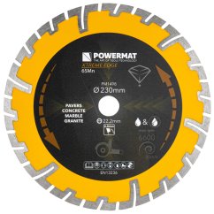 Diamantový kotouč 230 mm na beton, žulu a kámen – segmentový