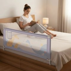 Защитна регулируема преграда за легло за деца 200 x 61 cm