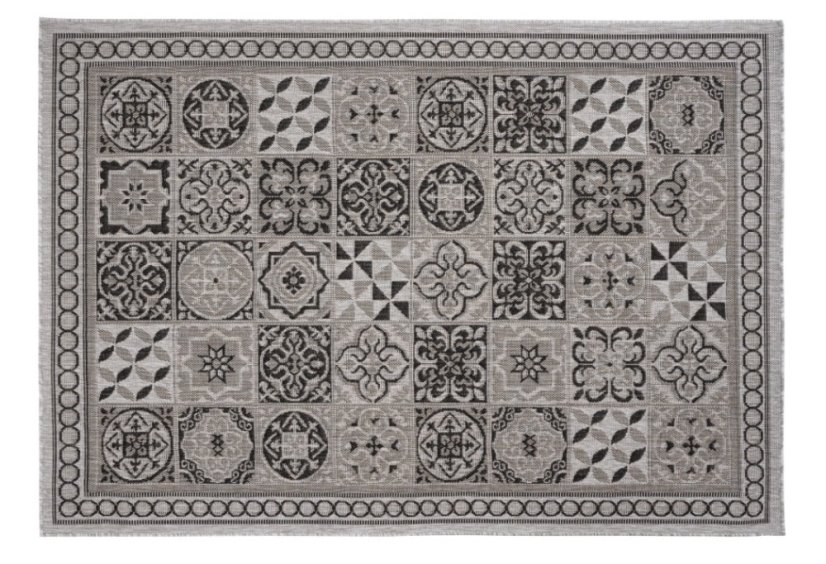 Moderný vzorovaný koberec v sivej farbe Melissa