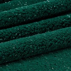 Luxusné flanelová deka s elegantnou striebornou niťou - zelená