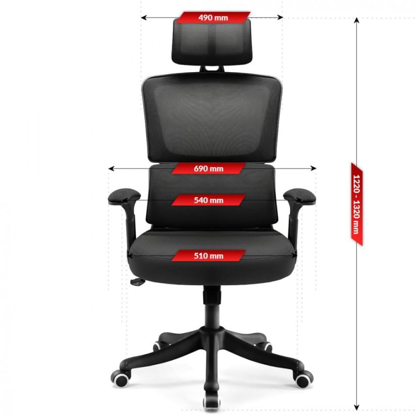 Gaming Stuhl HC-1011 Black Mesh