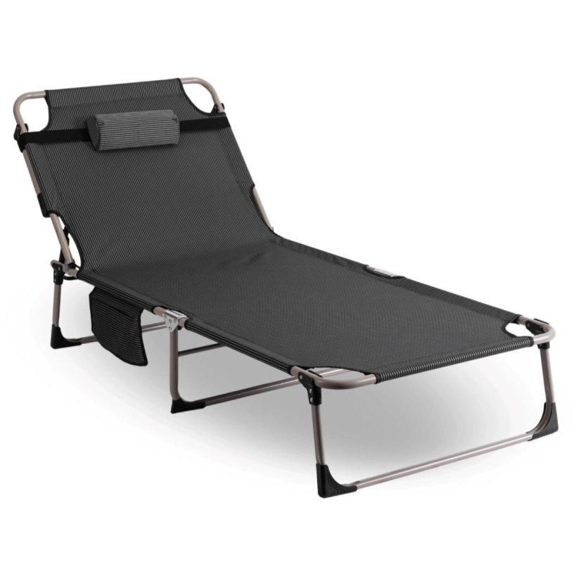 Vrtna ležaljka s madracem i podesivim naslonom VENUS