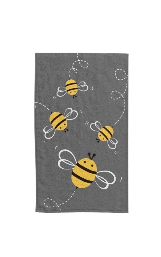 Asciugamano per neonati in morbido cotone con un'allegra stampa di api