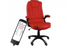 Masažna fotelja od crvene eko kože BSB001M