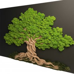 Pictură în mușchi Copacul vieții 60 x 120 cm