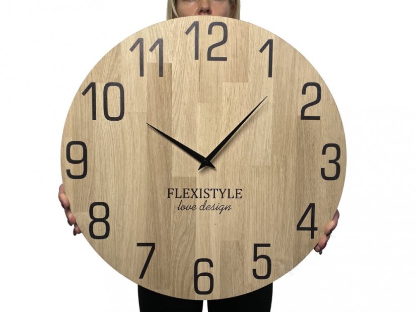 Luxusné veľké drevené hodiny 50 cm